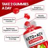 Keto ACV Gummies Advanced Weight Loss Boost Metabolism with Apple Cider Vinegar Keto Supplements Gluten Free Apple Flavor Formula for Men & Women Made