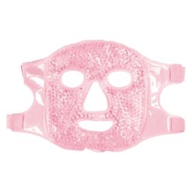 Ice Gel Face Mask Anti Wrinkle Relieve Fatigue Skin Firming Spa Hot Cold Therapy Ice Pack Cooling Massage Beauty Skin Care Tool (Color: Pink)